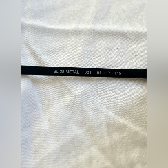 Saint Laurent SL 28 Metal - 001 Black/Grey Sunglasses YS000092 1220L1 61-17 - Picture 8 of 15